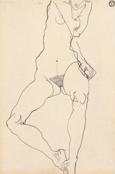Desnudo femenino sentado de Egon Schiele